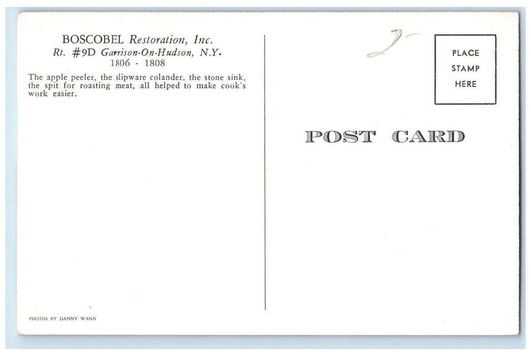 c1960's Boscobel Restoration Inc Garrison-On-Hudson New York NY Postcard
