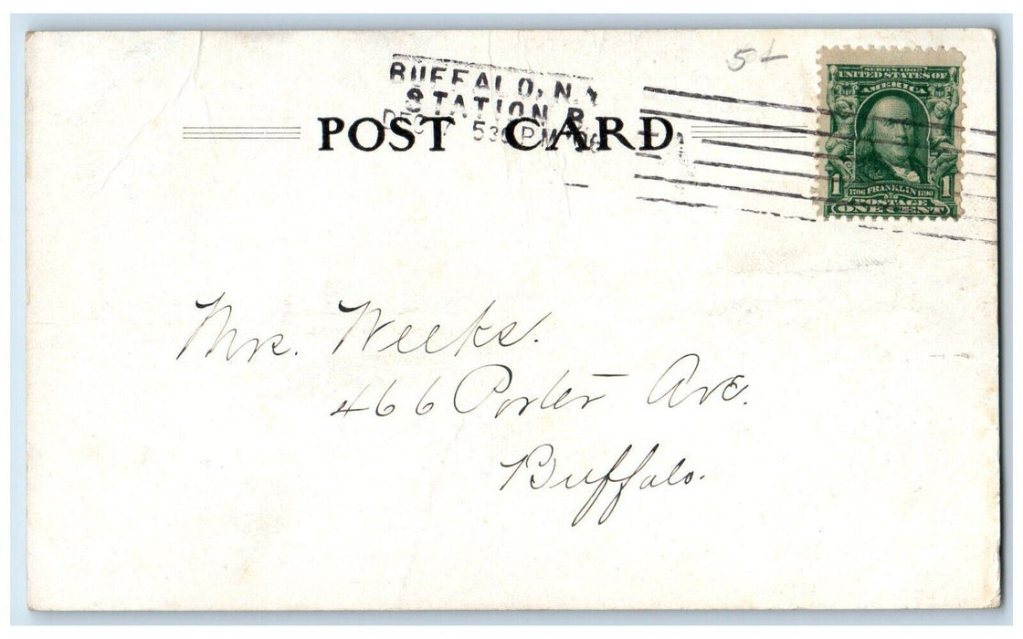 c1905 First Universalist Church Front View Buffalo New York NY Antique Postcard