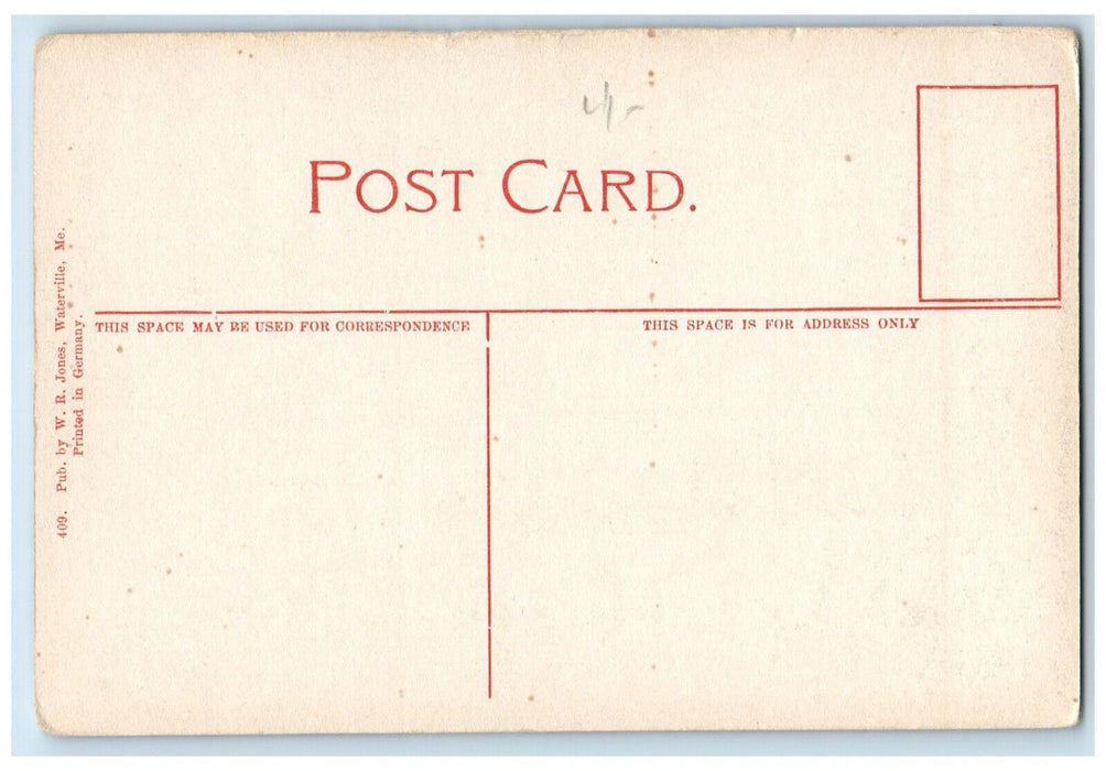 c1940's Trolley Car, Business District Main Street, Waterville Maine ME Postcard