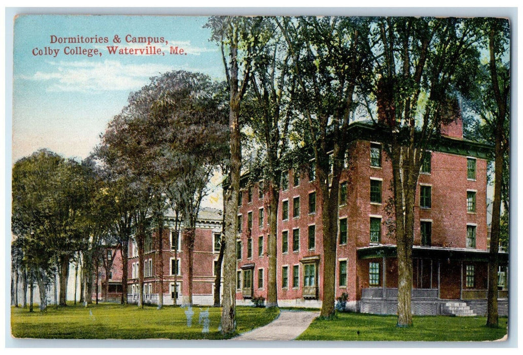 c1910 Dormitories & Campus Colby College, Waterville Maine ME Postcard