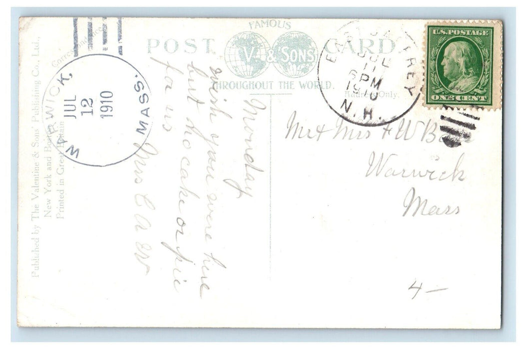 1910 Main Street View Horse Carriage East Jaffrey New Hampshire NH Postcard