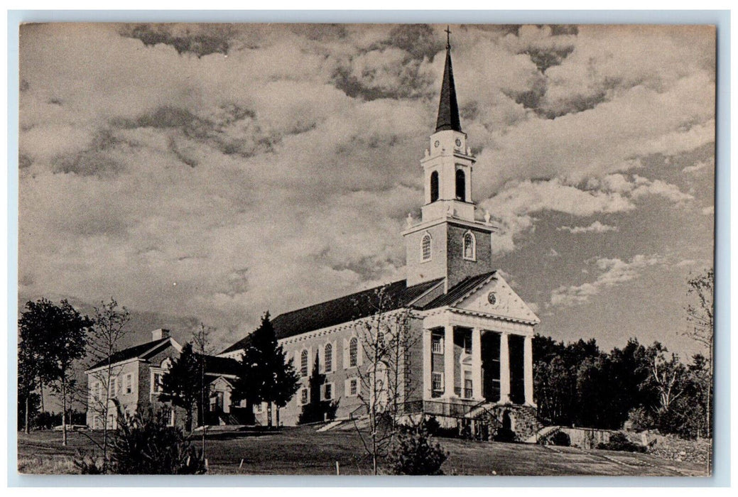 c1940's Entrance to Lorimer Chapel Colby College Waterville ME Postcard