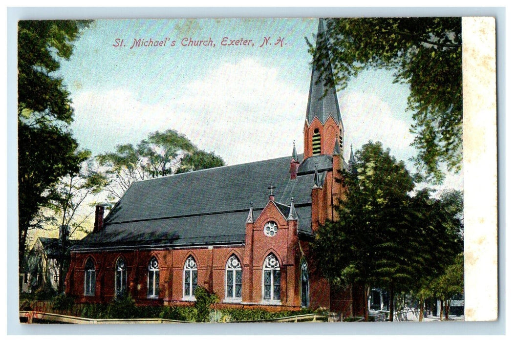 c1910's St. Michael's Church Exeter New Hampshire NH Unposted Antique Postcard