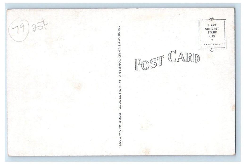 Congregational Church Cars Street View Farmington New Hampshire NH Postcard