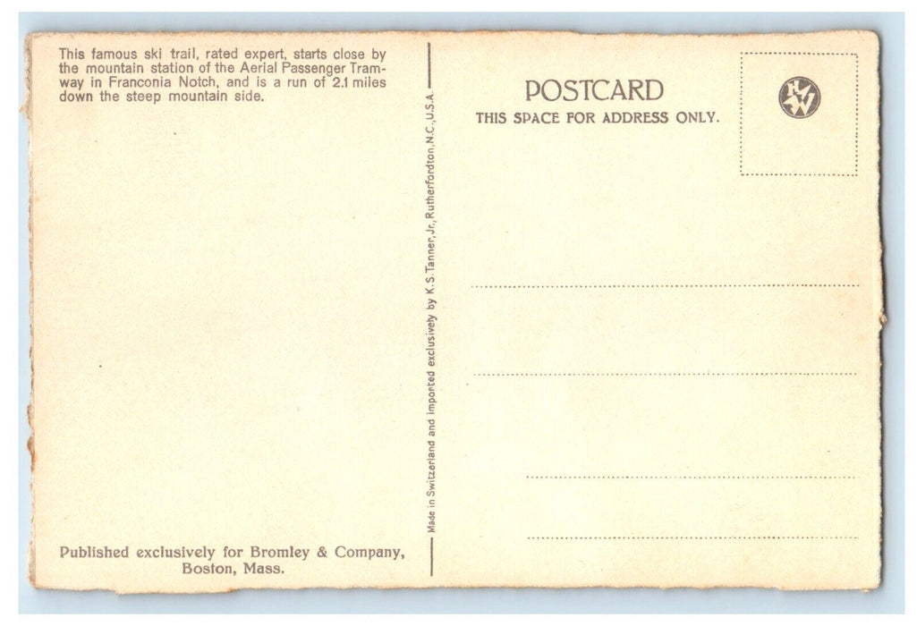 Mt. Lafayette From Summit Of Taft Ski Trail Winter Fraconnia Notch NH Postcard