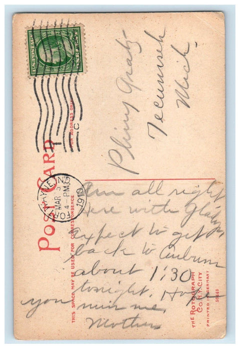 1910 Public Library Building Fort Wayne Indiana IN Rotograph Antique Postcard