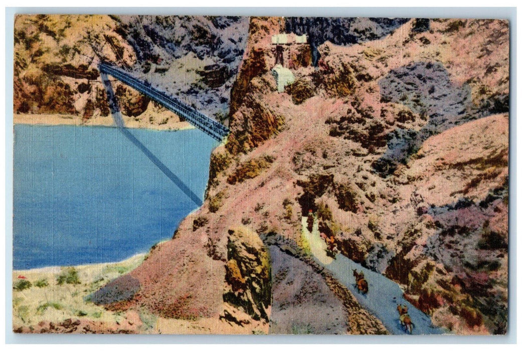 1946 Foot of Kaibab Trail Bridge Across Colorado River Grand Canyon AZ Postcard