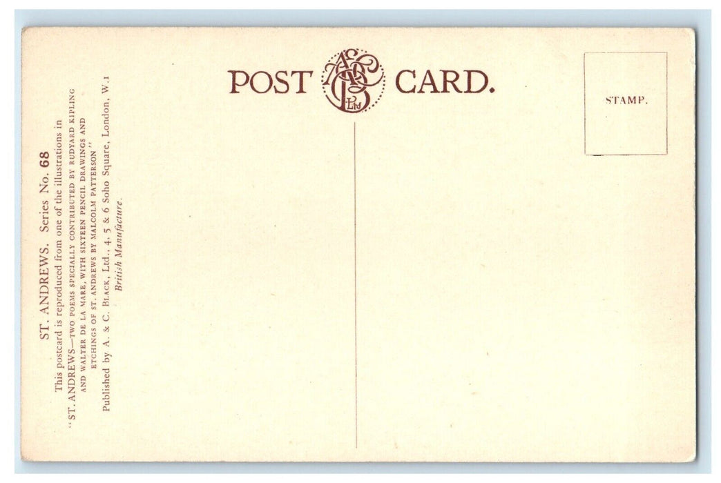 Bishop Kennedy's Tomb University Chapel St. Andrews Malcolm Patterson Postcard