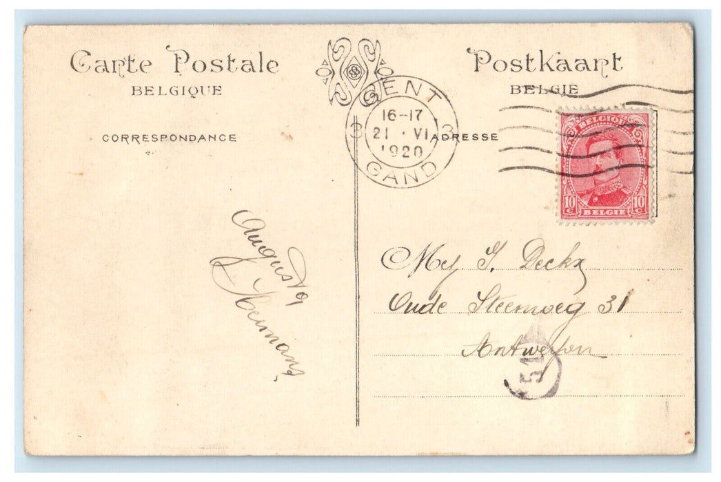 1920 Gand Le Rue De Flandre Stores Street View Belgium Antique Postcard