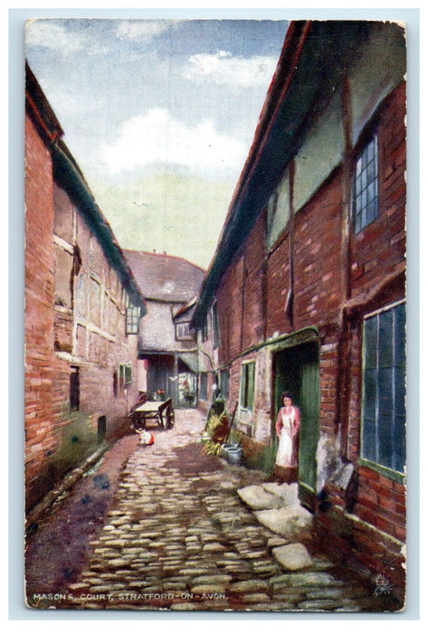 1906 Mason's Court Stratford-On-Avon England Oilette Tuck Art Postcard