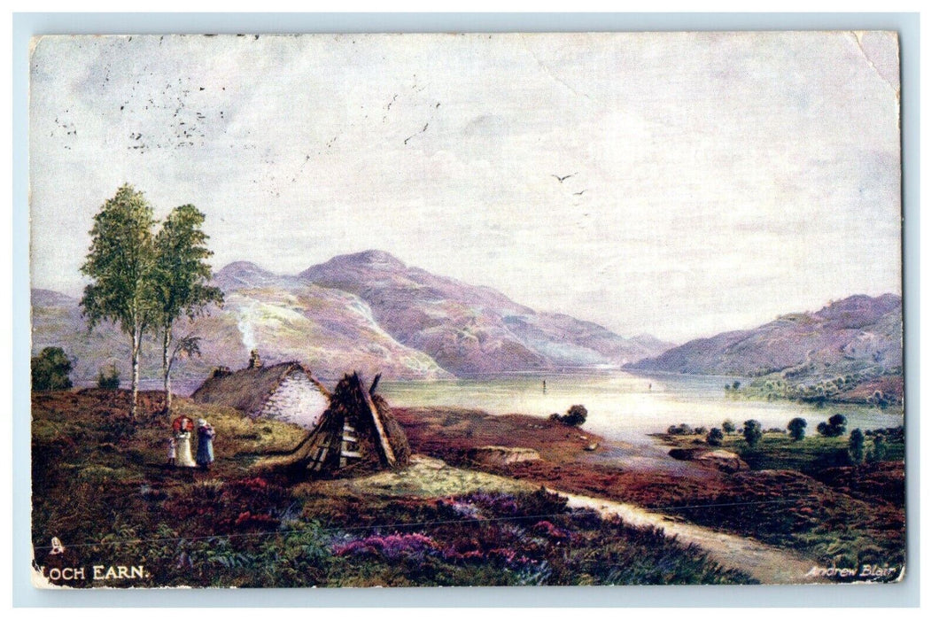 1904 Loch Earn Scotch Andrew Blair Art Oilette Tuck Posted Postcard