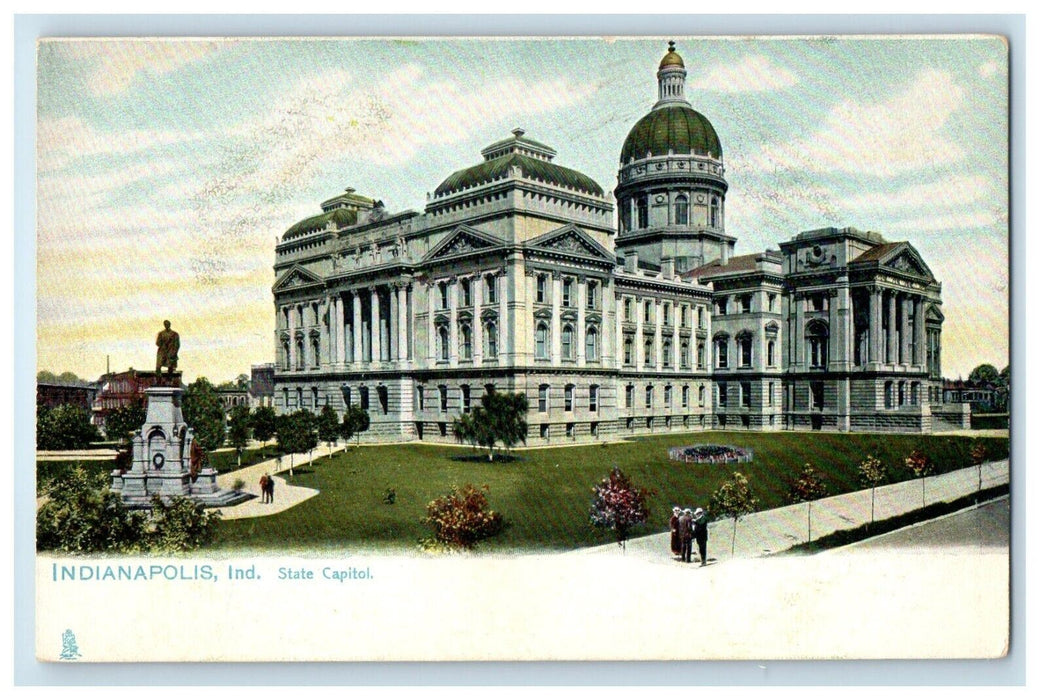 c1905 Monument, Entrance to State Capitol Indianapolis IN Tuck Art Postcard
