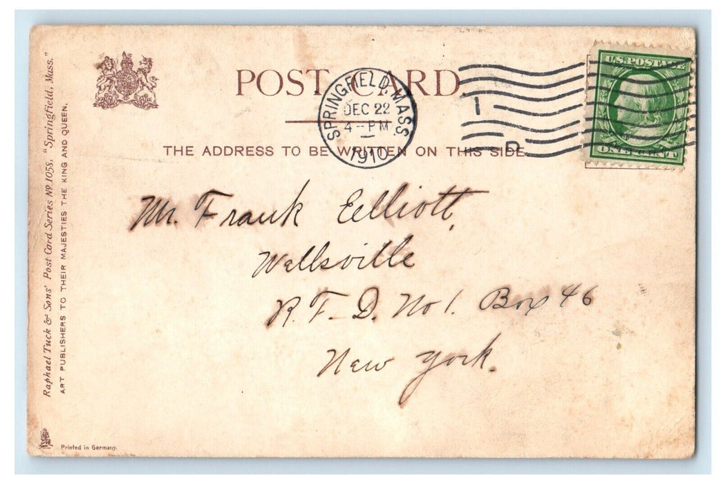 1910 Merrick Park Springfield Massachusetts MA Posted Tuck Art Postcard