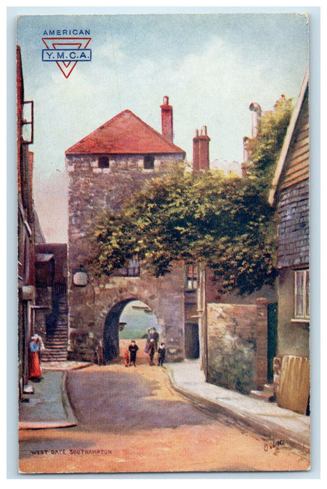 c1910 West Gate Southampton England Antique Oilette Tuck Art Postcard