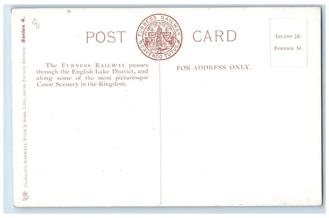 c1910 Rydal Water Ambleside Station Furness Railway Tuck Art Postcard