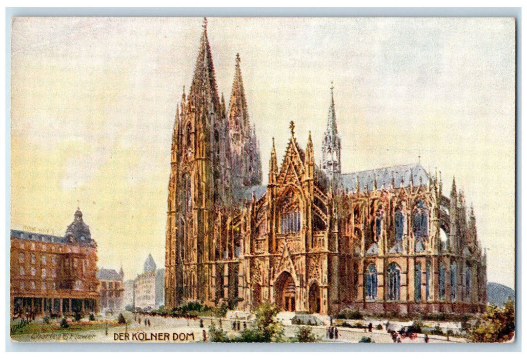 c1910 Weite Weite Wlt Der Kolner Dom Germany Oilette Tuck Art Postcard