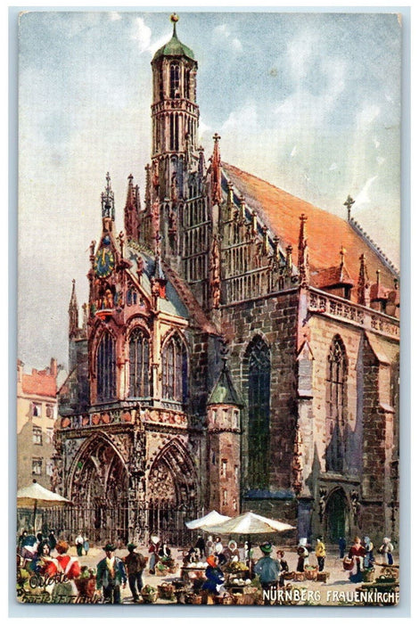 c1910 Nurnberg Frauenkirche Deutscher Stadte Germany Oilette Tuck Art Postcard