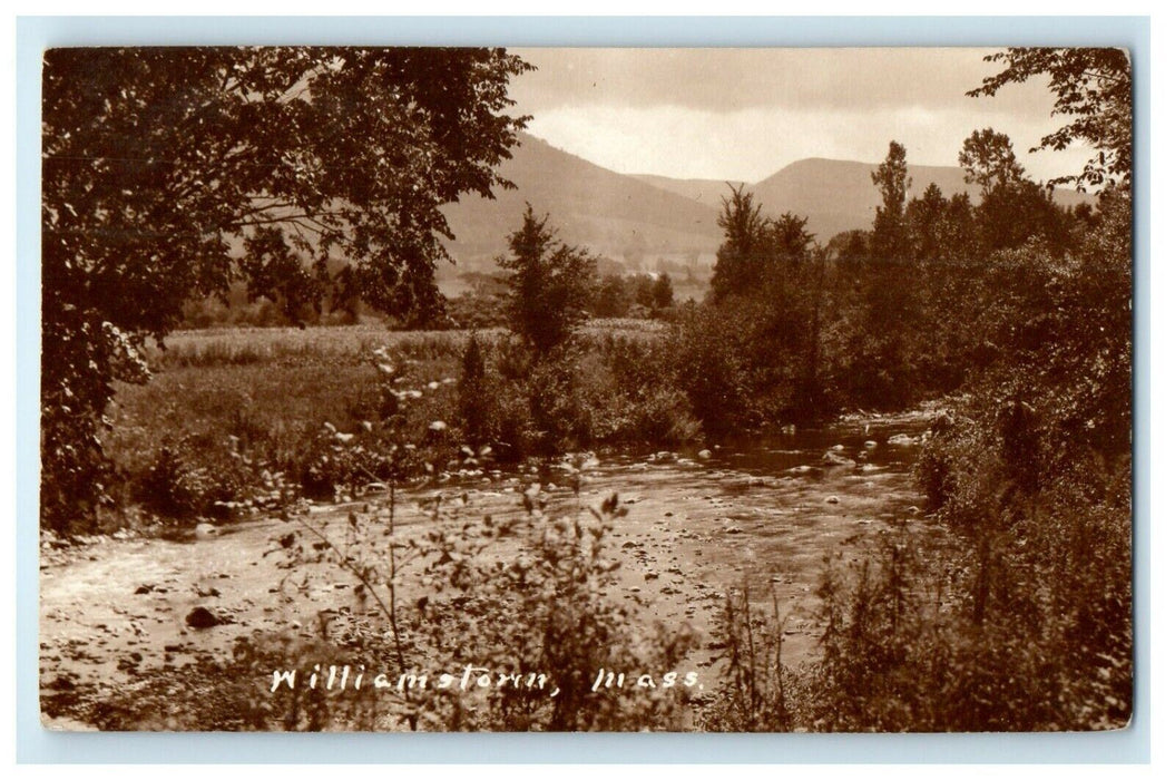 c1910's Williamstown Massachusetts River MA RPPC Photo Antique Postcard