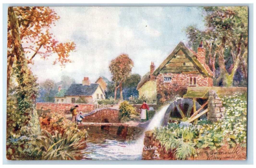 c1910 Exmouth Withycombe Mill England Unposted Oilette Tuck Art Postcard