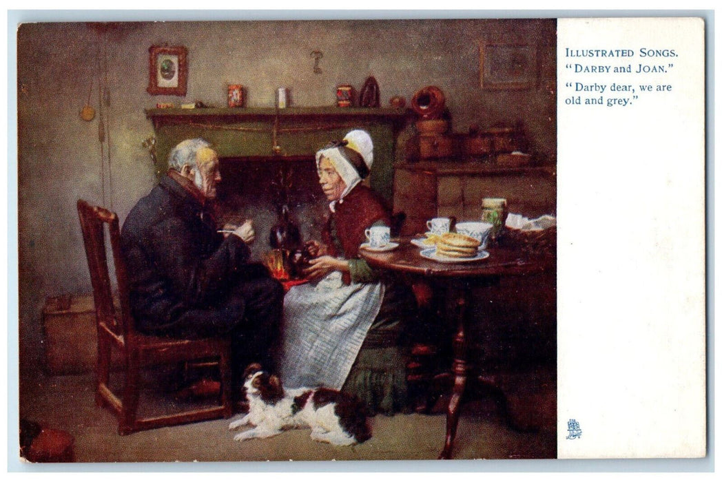 c1910 Illustrated Songs "Darby and Joan" Unposted Oilette Tuck Art Postcard