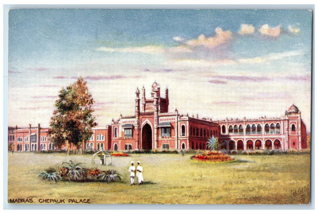 c1910 Chepauk Palace Madras Chennai, India Unposted Oilette Tuck Art Postcard