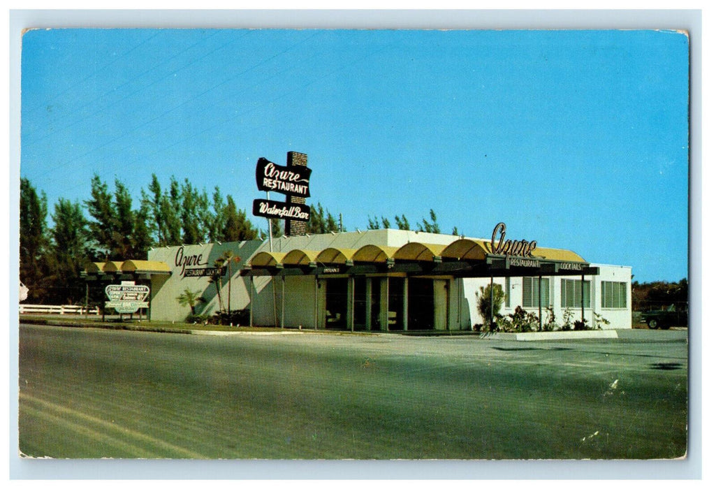 c1950's Azure Restaurant and Cocktail Lounge, St. Petersburg FL Postcard