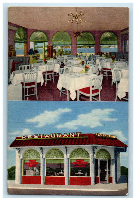 1956 Chimes Restaurant, Matanzas Bay St. Augustine Florida FL Postcard