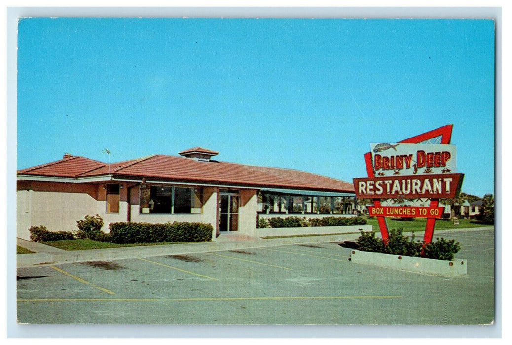 c1960's Briny Deep Restaurant Famous for Homemade Pies St. Augustine FL Postcard