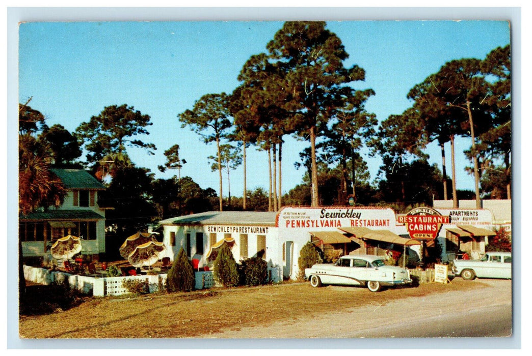 c1950's Sewickley Restaurant and Motel Daytona Beach Edgewater FL Postcard