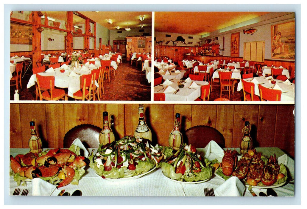 c1960's Multiview Seafood Cocktail at Louis Pappas Riverside Restaurant Postcard