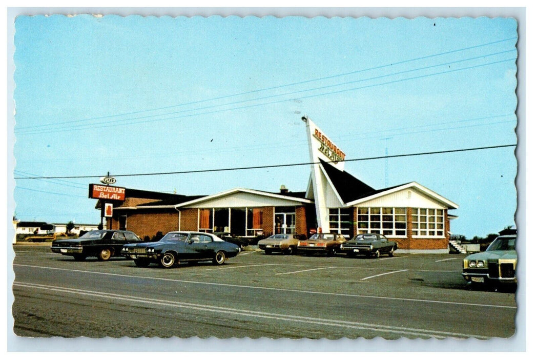 1984 Bel Air Restaurant Street View Cars Montmagny Quebec Canada Postcard