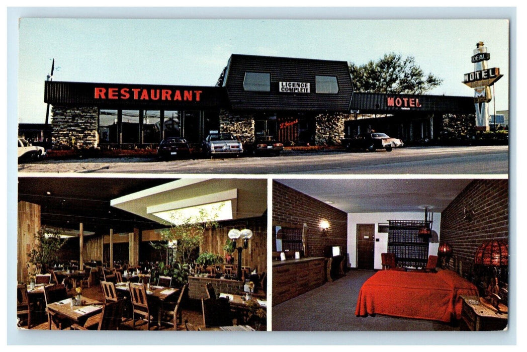 1984 Motel Ideal Engr Restaurant Canada Mont Laurier Quebec Canada Postcard