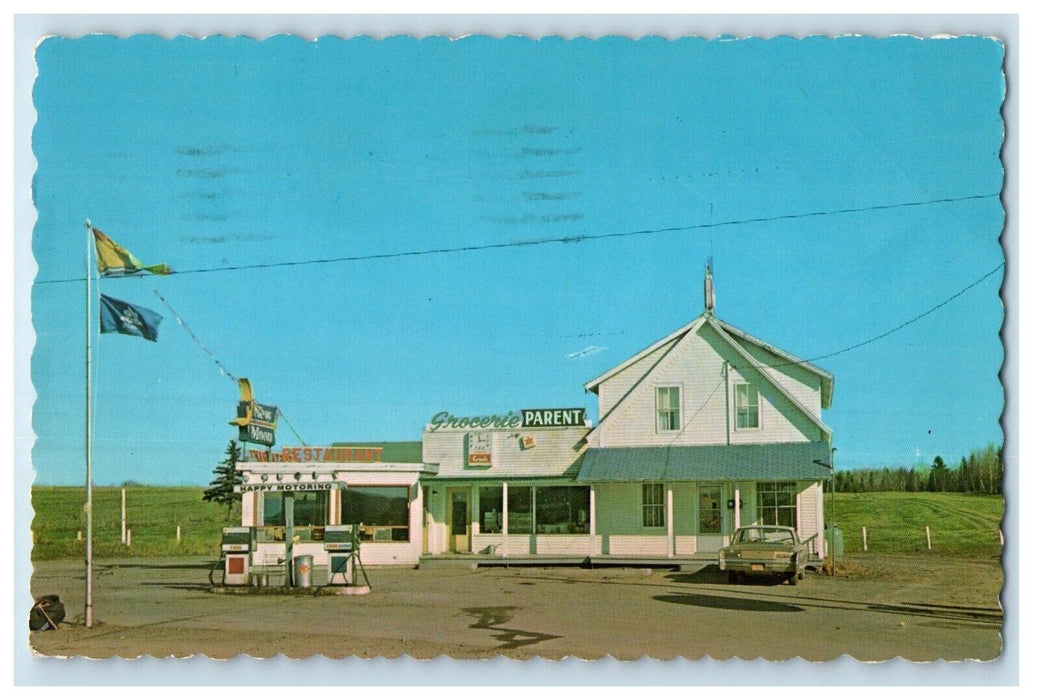 1984 New Moon Restaurant & Grocerie Parent St. Anne De Madawaska Canada Postcard