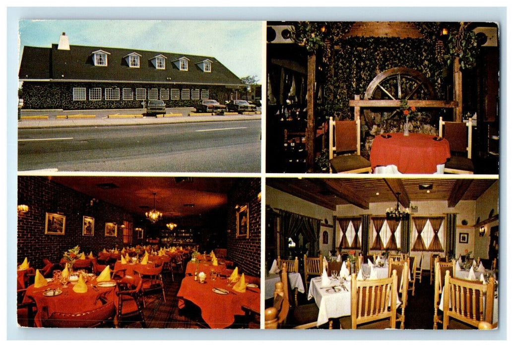 1984 Le Joli Moulin Restaurant Dining Room Montreal Quebec Canada Postcard