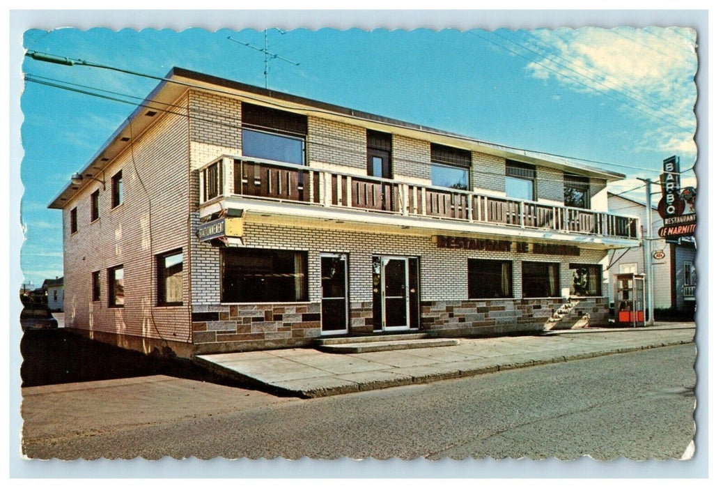 Hotel Restaurant Le Marmiton Canadienne Cuisine Roadside Quebec Canada Postcard