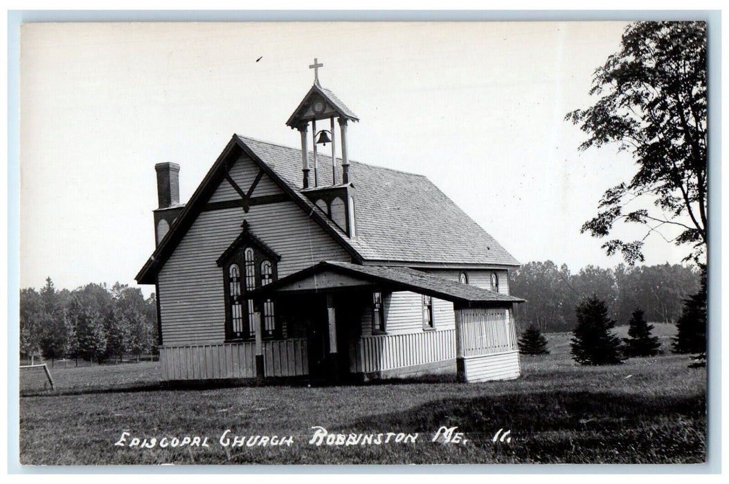 c1950's Episcopal Church Bell Robbinston Maine ME RPPC Unposted Photo Postcard