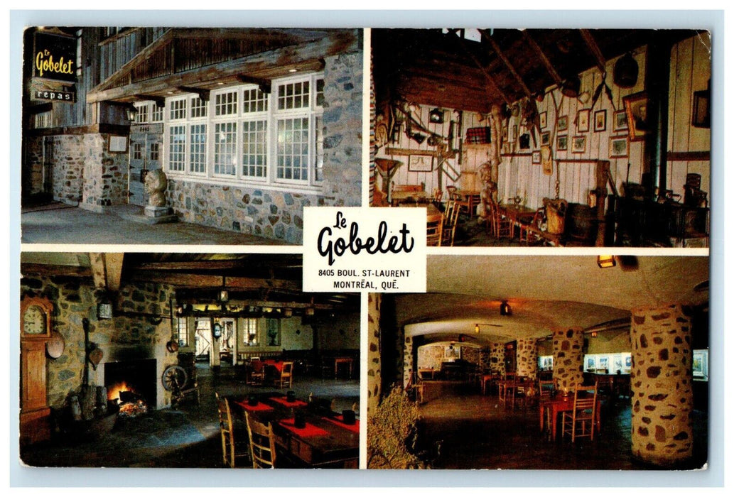 1984 Le Gobelet Restaurant Dining Room Montreal Quebec Canada Multiview Postcard