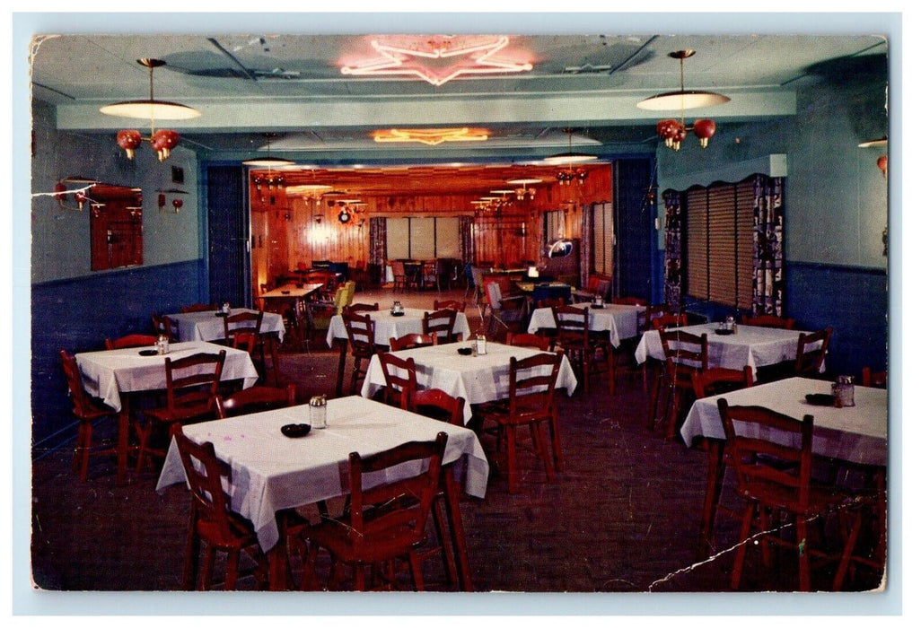 Aux Toits Bleus Restaurant Dining Room Saint Andre De Kamouraska Quebec Postcard