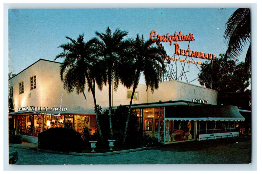 c1950's Creighton's Restaurant Sunrise Boulevard Fort Lauderdale FL Postcard