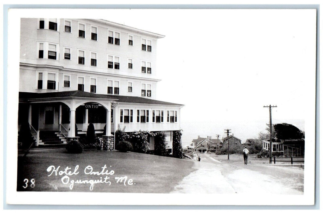 c1940's Hotel Ontio Ogunquit Maine ME RPPC Unposted Photo Postcard