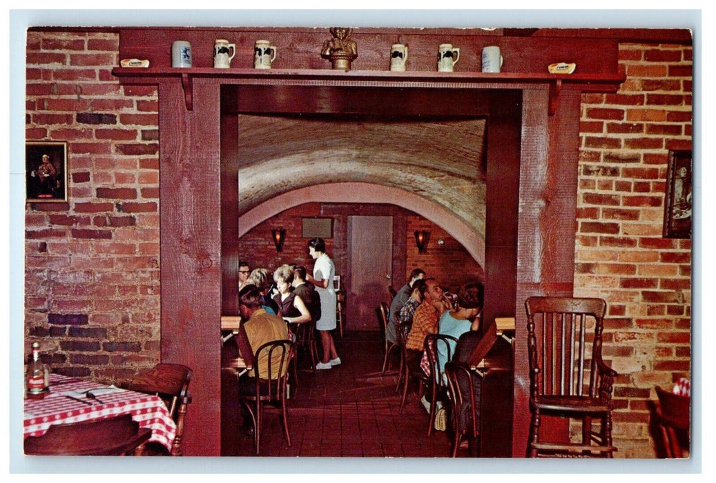 c1950's Brau 'N Brat Haus Restaurant South Amana IA Unposted Vintage Postcard