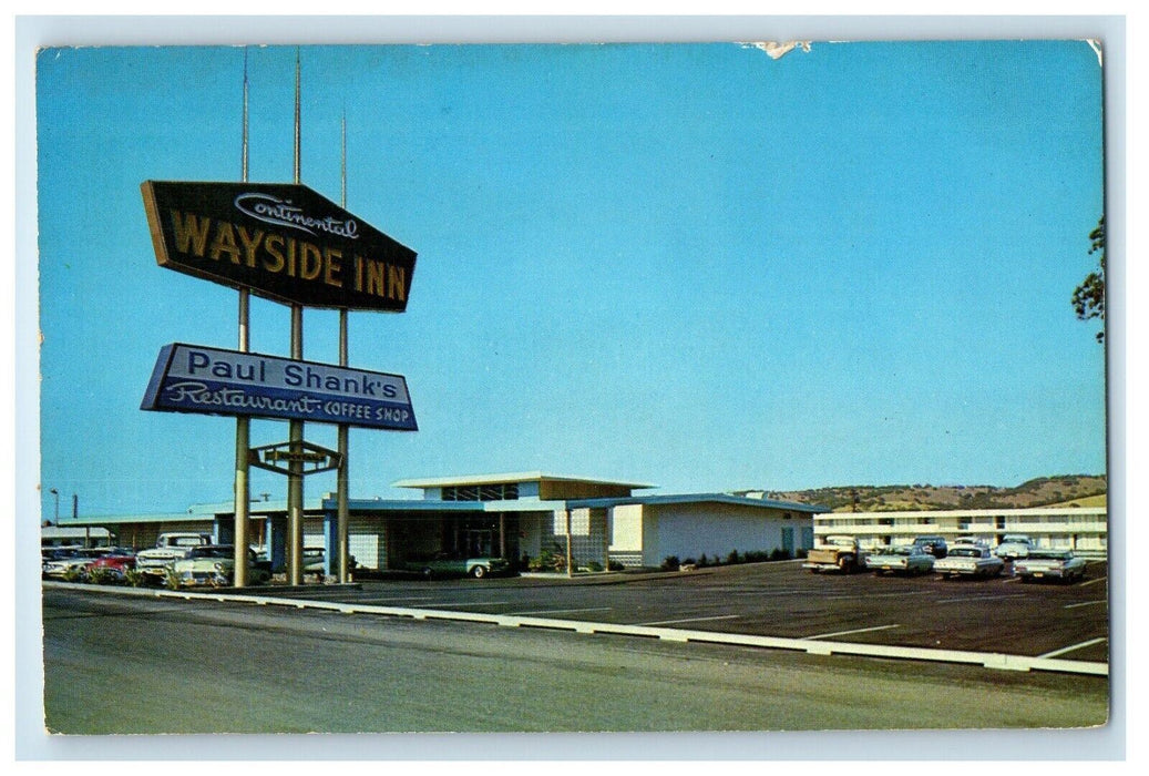 c1960's Continental Wayside Inn Hotel South Paso Robles Restaurant CA Postcard