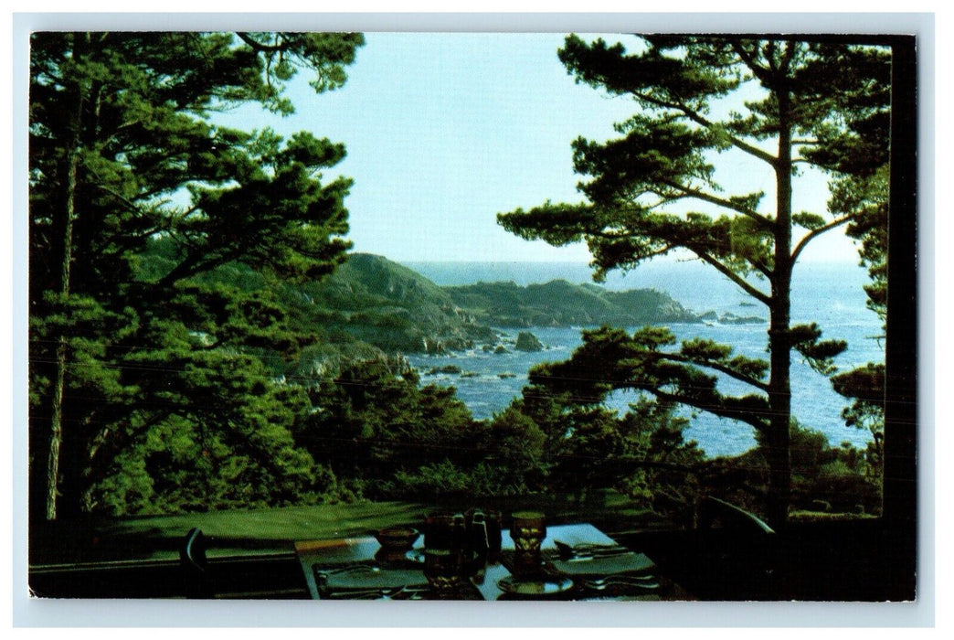 c1960's Highlands Inn Dining Room Coast Carmel California CA Restaurant Postcard