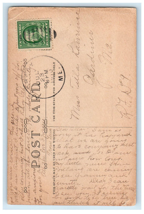 c1910 Bass Island Lake Pennesseewassee Maine ME Antique Posted Postcard