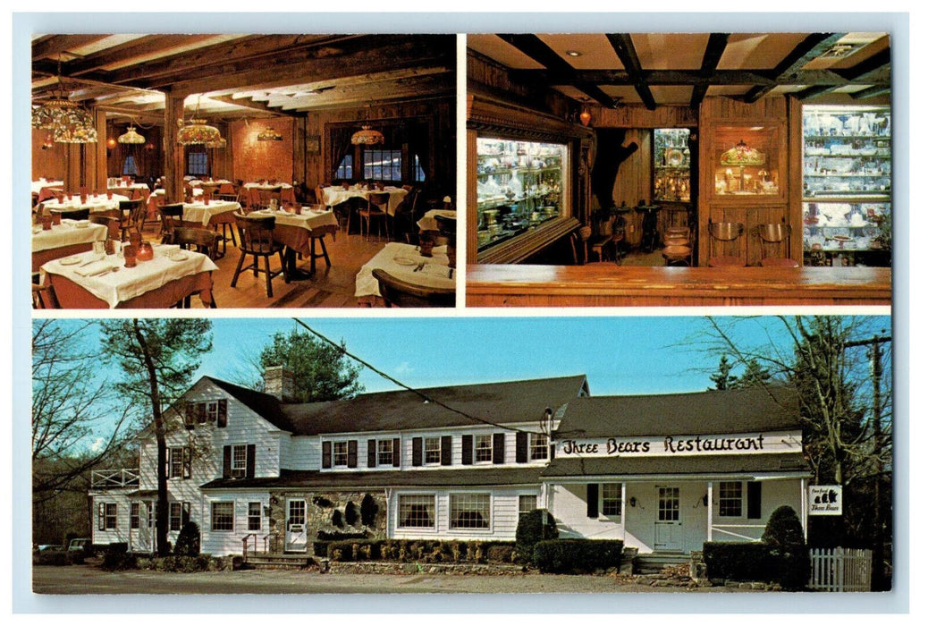 c1960's Dining, Entrance, Collections, The Three Bears Restaurant CT Postcard