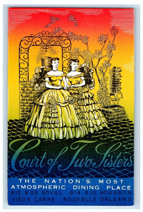Court Of Two Sisters Dining Place New Orleans Louisiana LA Restaurant Postcard