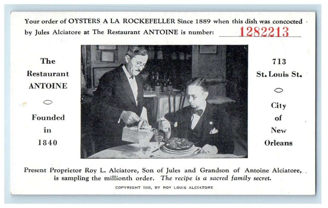 1938 The Restaurant Antoine New Orleans Louisiana LA Antique Postcard