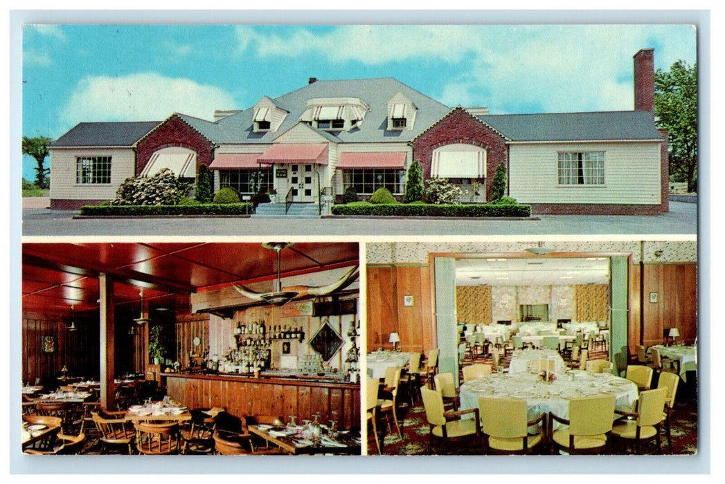 c1950s Multiview The Mountain Laurel Restaurant Thompsonville CT Posted Postcard