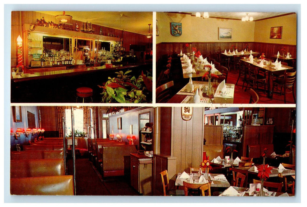 c1950's Multiview, East Side Restaurant New Britain Connecticut CT Postcard