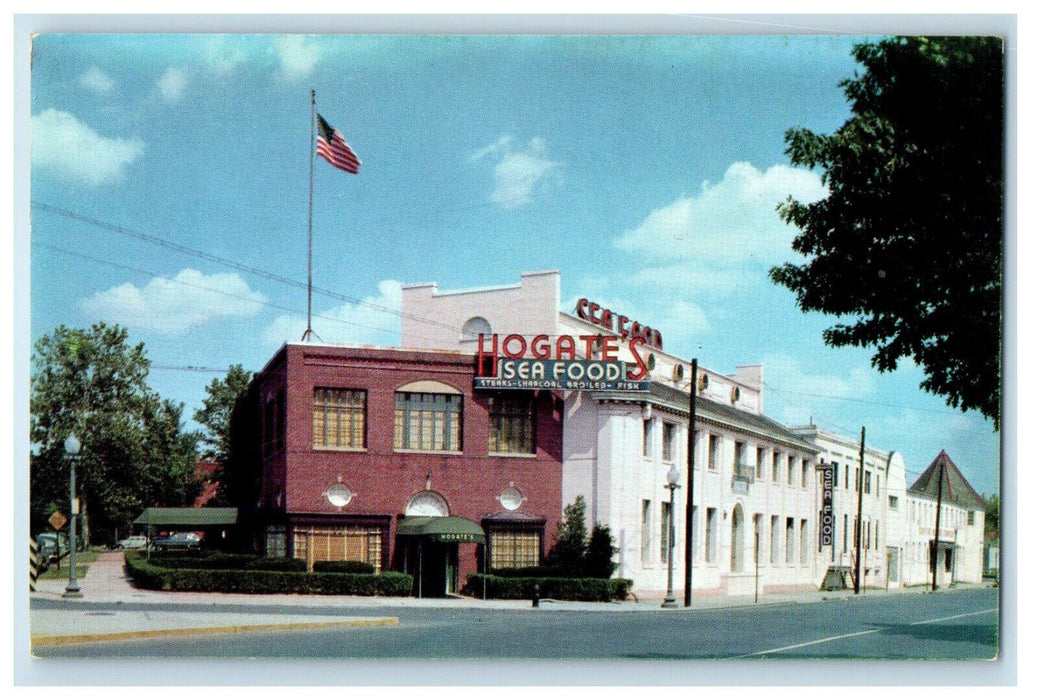 c1950s Hogates Seafood Restaurant, Charcoal Boiled Foods, Washington DC Postcard